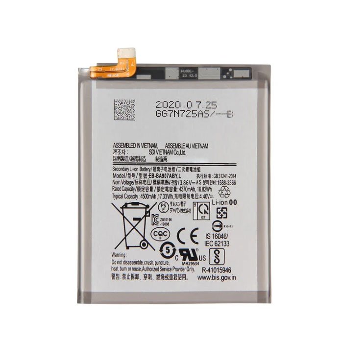 Compatible Battery B- BA716ABY / EB- BA907ABY For Samsung Galaxy S10 Lite High Quality - 4500mAh
