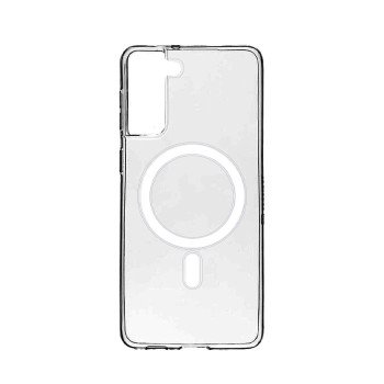 Magsafe Silicone Back Cover For Samsung S22 - Color : Clear