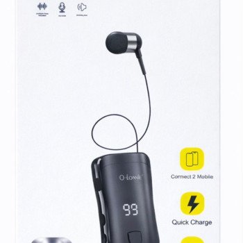 O-LONNIE OL-5 In-ear Bluetooth Handsfree Clip-On Earphone - Color: Black