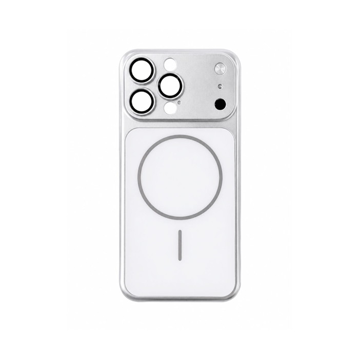 Magsafe Back Cover Transform From Iphone 16 Pro To Iphone 17 PM With Camera Lens - Color : Silver