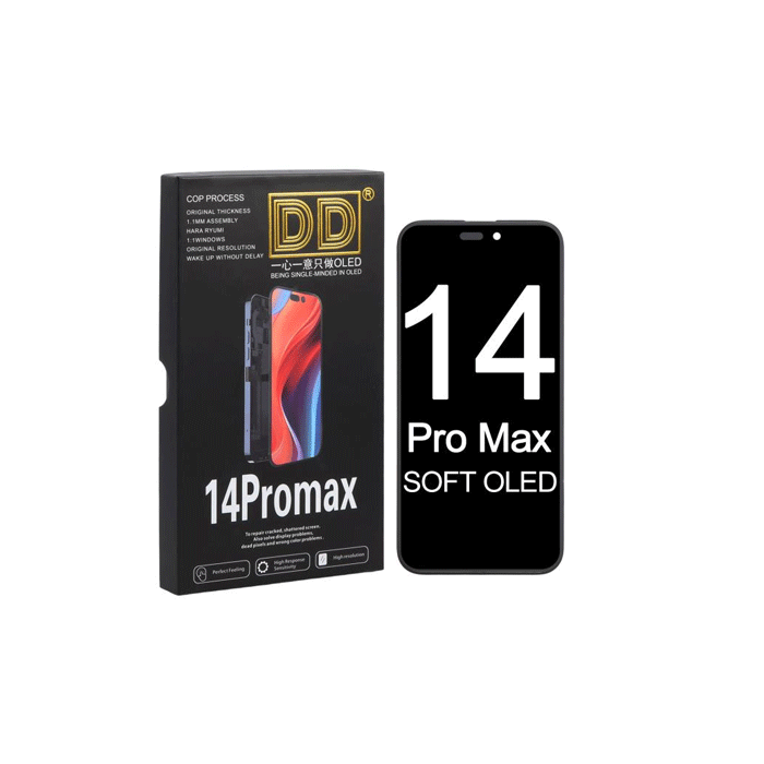 DD SOFT OLED LCD Complete for Apple iPhone 14 PRO MAX - Color : Black
