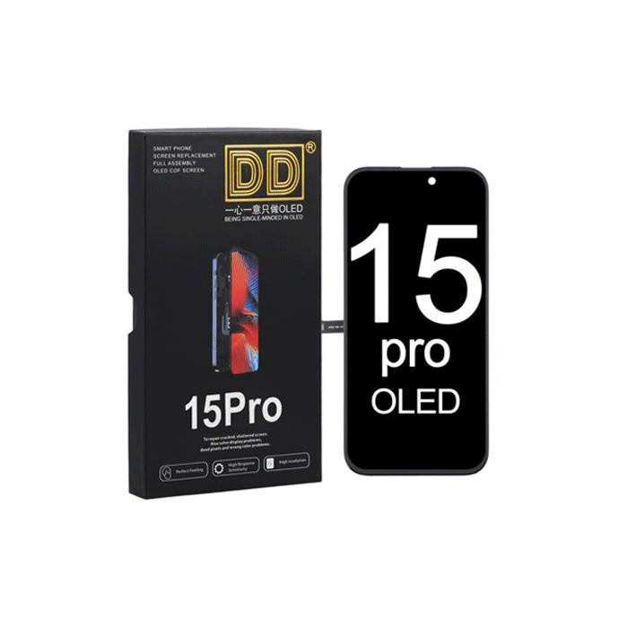 DD SOFT OLED LCD Complete for Apple iPhone 15 PRO - Color : Black