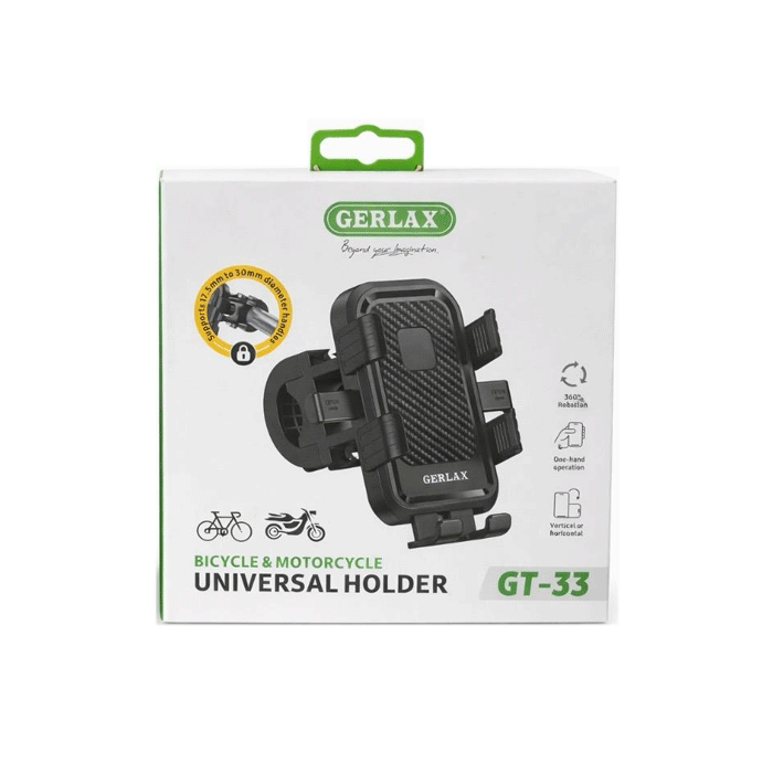 GERLAX GT-33 Mobile Motorcycle Stand with Adjustable Hooks - Color: Black