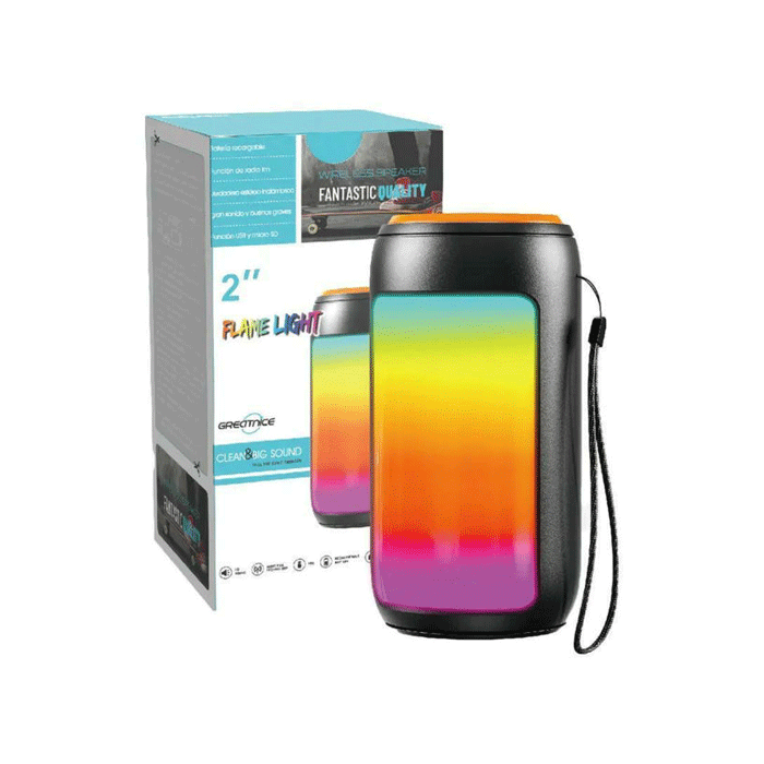 Wireless Speaker GTS-1731 Bluetooth RGB Color : Black