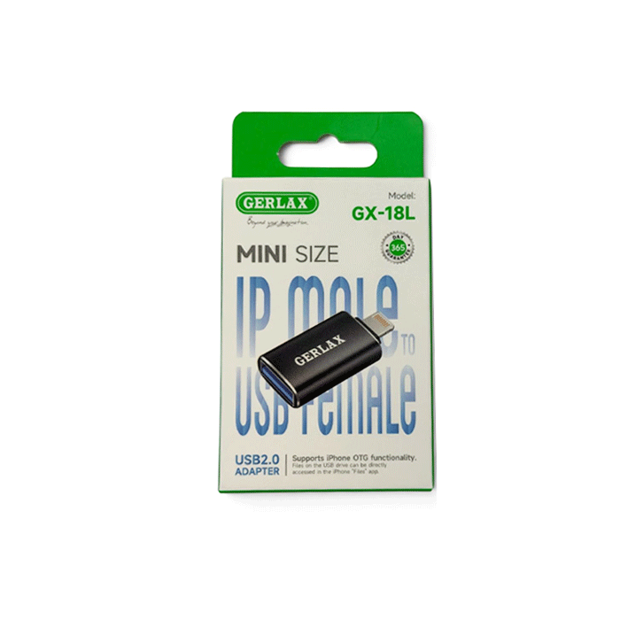 GERLAX GX-18L Mini Adapter OTG Lightning Male - USB 2.0 Female