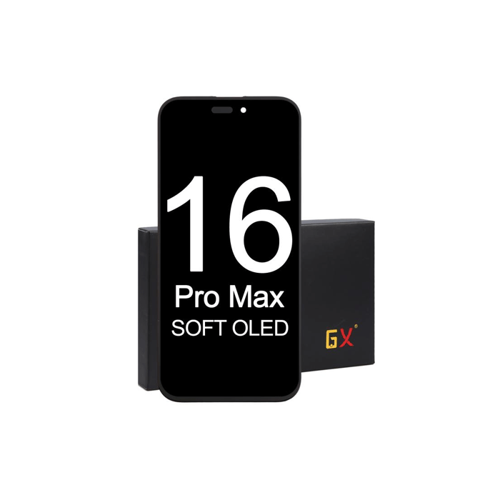 GX SOFT OLED LCD Complete for Apple iPhone 16 Pro Max - Color : Black