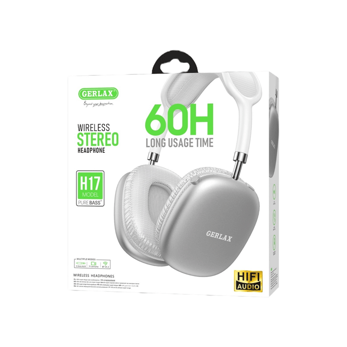 GERLAX H17 Wireless Bluetooth Headphone - Color : White