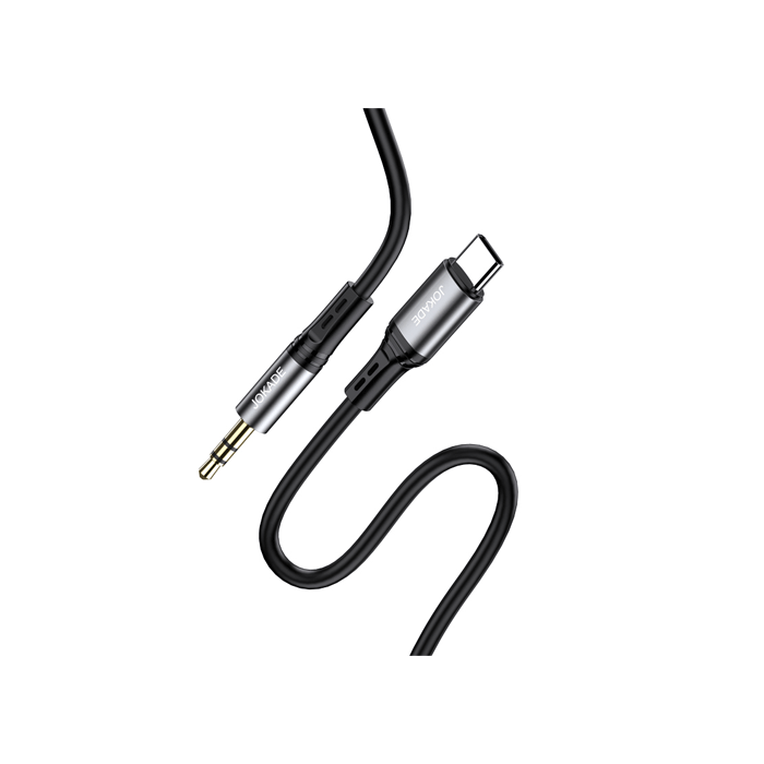 JOKADE JA106 Type-C Cable To AUX 3.5mm Cable - Color: Black