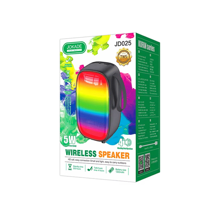 JOKADE JD025 Wireless Speaker Bluetooth RGB 5W - Color : Black