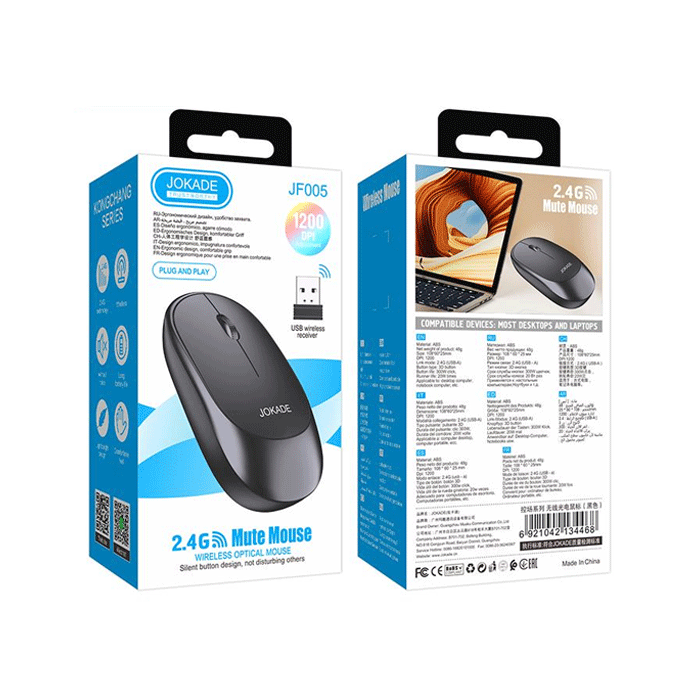 JOKADE JF005 Wireless USB Gaming Mouse Color : Black