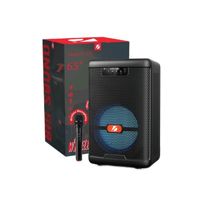 Wireless Speaker KTS-1330 Bluetooth RGB Color : Black