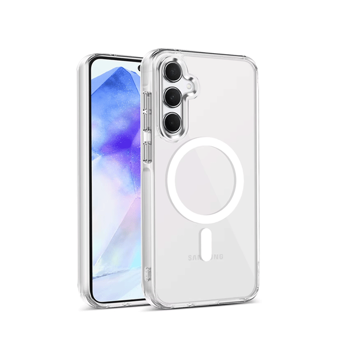 Magsafe Silicone Back Cover For Samsung Galaxy S26 Edge - Color : Clear
