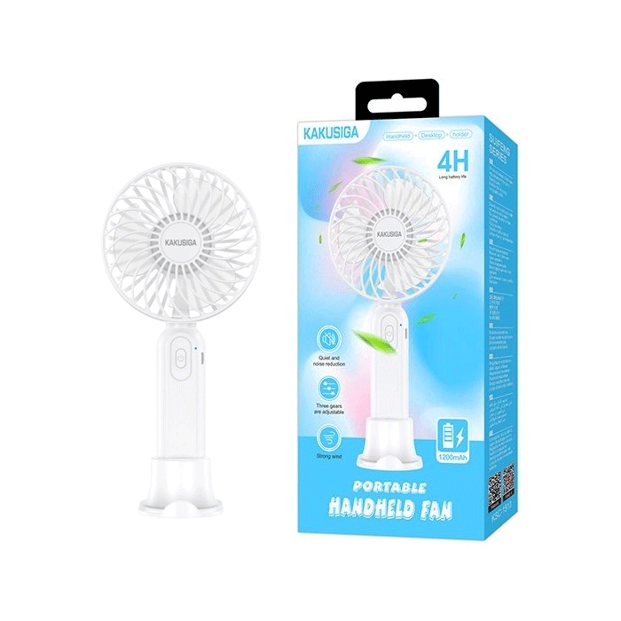 KAKUSIGA KSC-1510 Portable Handheld Fan - Color : White