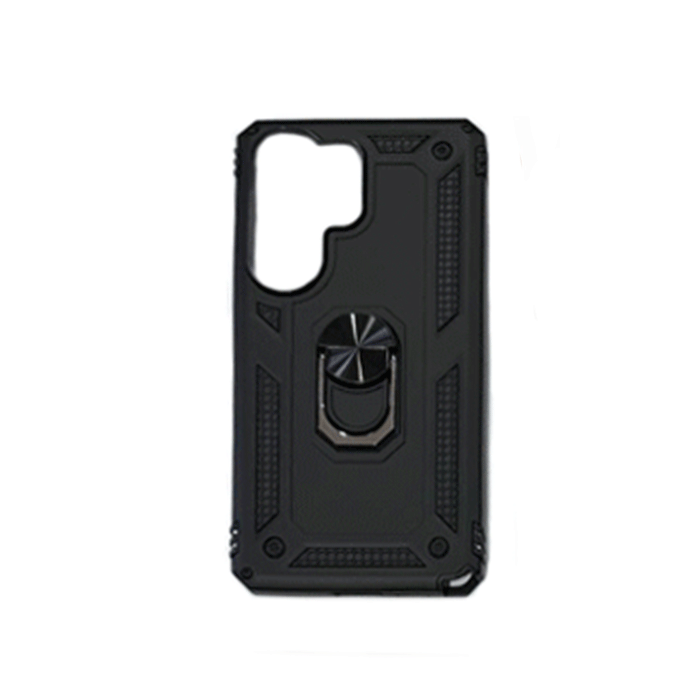 Armor Ring Stand Back Cover For Samsung Galaxy S23 Ultra - Color : Black