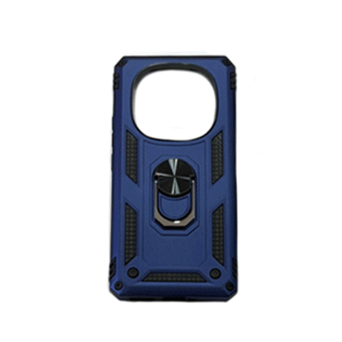 Armor Ring Stand Back Cover For Xiaomi Redmi 14C - Color : Dark Blue