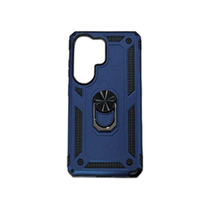Armor Ring Stand Back Cover For Samsung Galaxy S23 Ultra - Color : Dark Blue