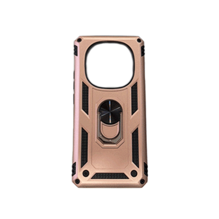 Armor Ring Stand Back Cover For Xiaomi Redmi 14C - Color : Pink