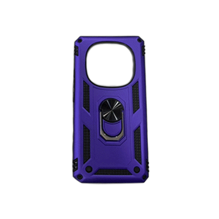 Armor Ring Stand Back Cover For Xiaomi Redmi 14C - Color : Purple