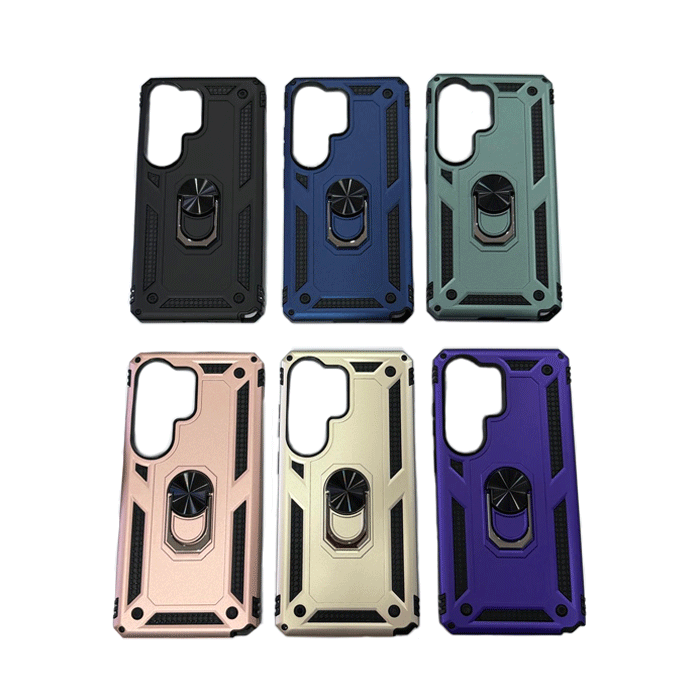 Armor Ring Stand Back Cover For Samsung Galaxy S21 Ultra - Color : Black