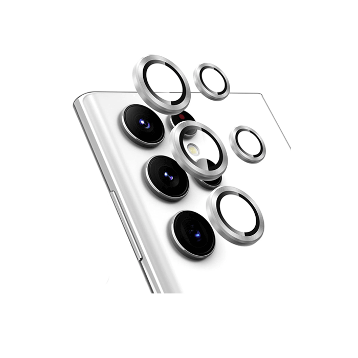 Camera Tempered Glass For Samsung Galaxy S22 Ultra - Color : Silver