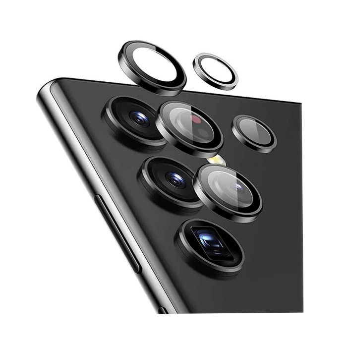 Camera Tempered Glass For Samsung Galaxy S22 Ultra - Color : Black