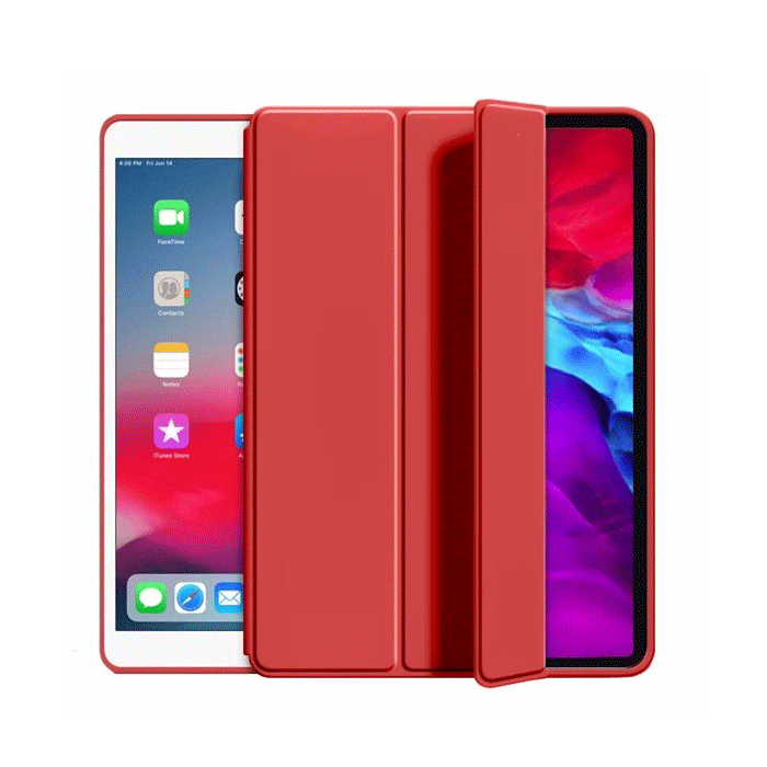 Slim PD Smart Tri-Fold Cover HQ With Pen Case For Samsung TAB S6 Lite 2022 10.4 - Color : Red