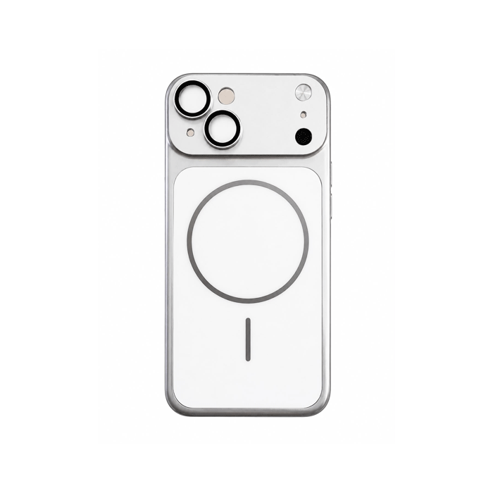 Magsafe Back Cover Transform From Iphone 13 To Iphone 17 PM With Camera Lens - Color : Silver