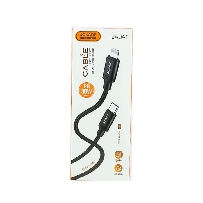JOKADE JA041 Type-C Cable To Lightning Cable 30W 2M - Color: Black