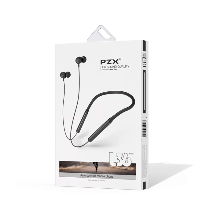 PZX L36 In-ear Wireless Bluetooth Neckband 10mm - Color : Black