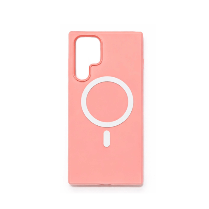 Light Magsafe Back Cover HQ For Samsung Galaxy S22 Ultra - Color : Light Pink