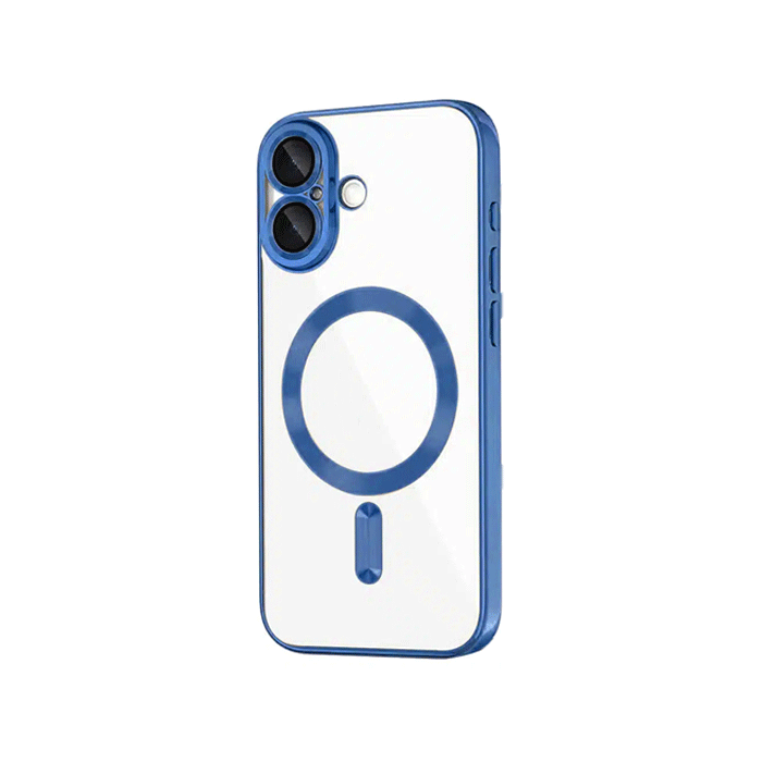 Magsafe Back Cover HQ For Iphone 16 Plus With Camera Lens - Color : Dark Blue