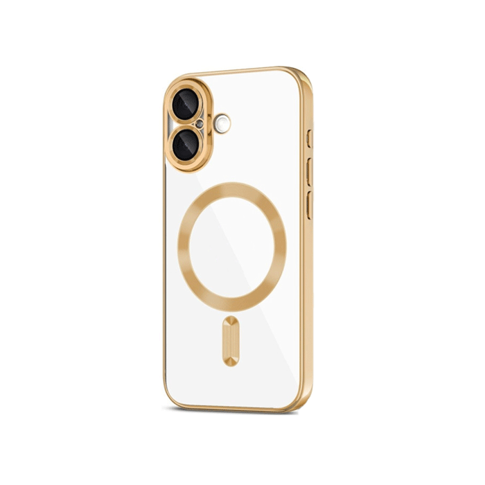 Magsafe Back Cover HQ For Iphone 16 Plus With Camera Lens - Color : Gold