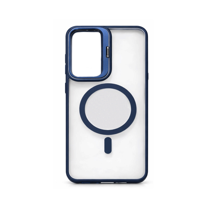 New Magsafe Back Cover For Samsung Galaxy S25 With Stand - Color : Dark Blue