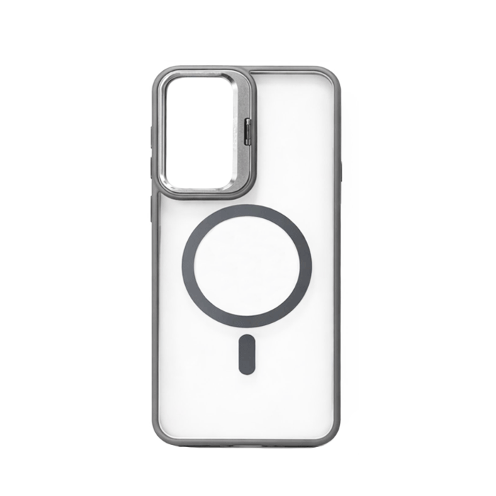 New Magsafe Back Cover For Samsung Galaxy S25 Ultra With Stand - Color : Grey