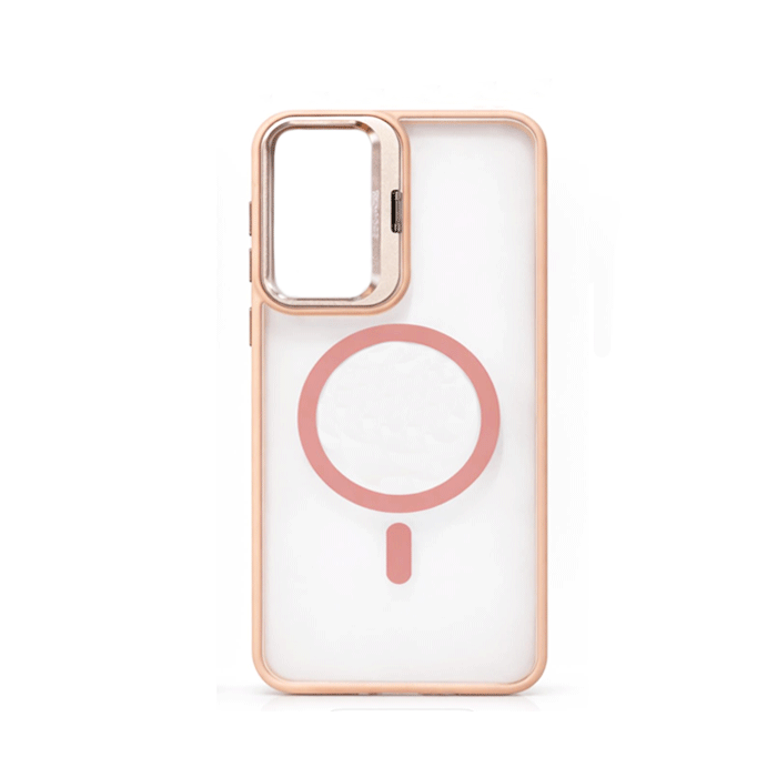 New Magsafe Back Cover For Samsung Galaxy S25 Ultra With Stand - Color : Pink