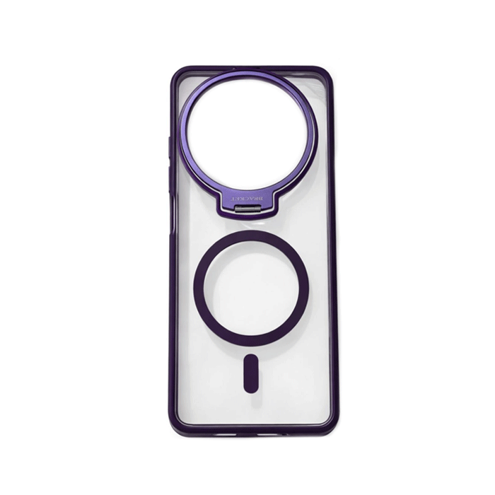 New Magsafe Back Cover For Xiaomi Redmi Note 14 Pro 4G With Stand - Color : Purple