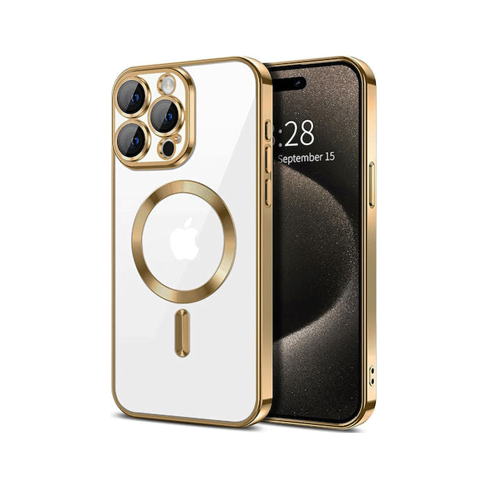 Magsafe Back Cover HQ For Iphone 11 Pro Max With Camera Lens - Color : Gold