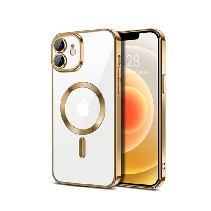 Magsafe Back Cover HQ For Iphone 12 With Camera Lens - Color : Gold