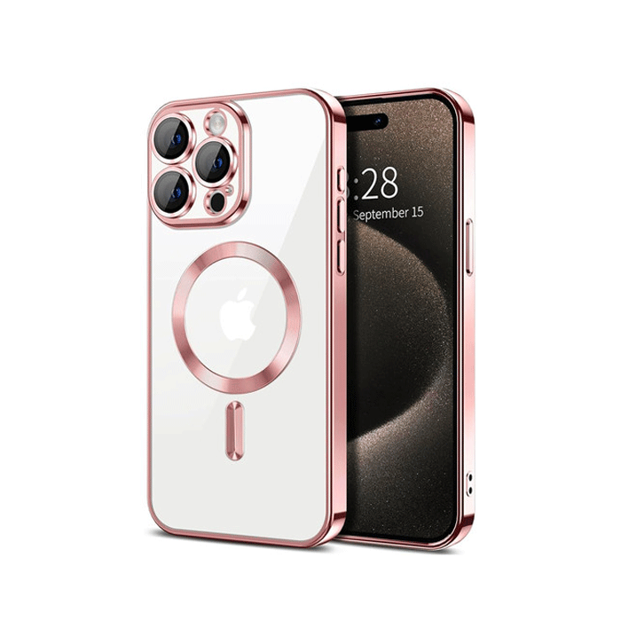 Magsafe Back Cover HQ For Iphone 11 Pro Max With Camera Lens - Color : Rose Gold