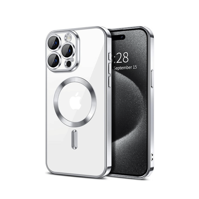 Magsafe Back Cover HQ For Iphone 11 Pro Max With Camera Lens - Color : Silver