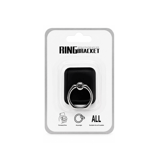 Ring bracket phone holder - Color : Black