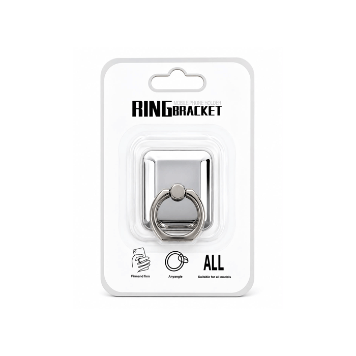 Ring bracket phone holder - Color : Silver