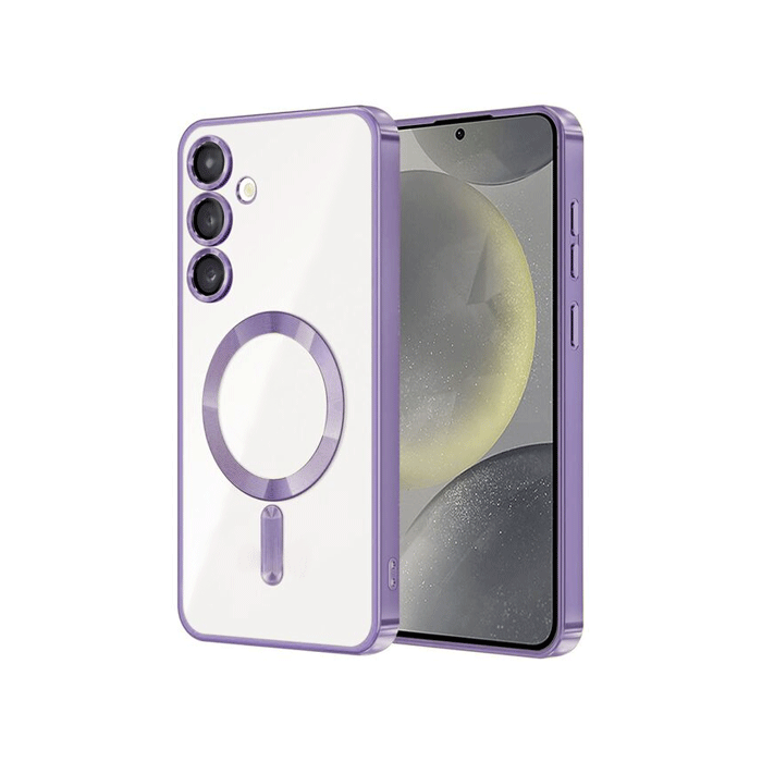 Magsafe Back Cover HQ For Samsung Galaxy S24 With Camera Lens - Color : Purple