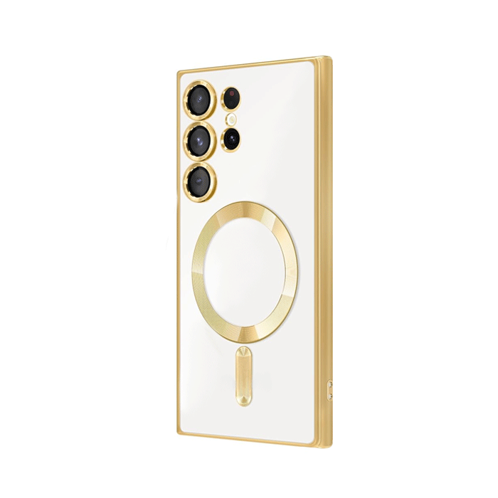 Magsafe Back Cover HQ For Samsung Galaxy S24 Ultra With Camera Lens - Color : Gold