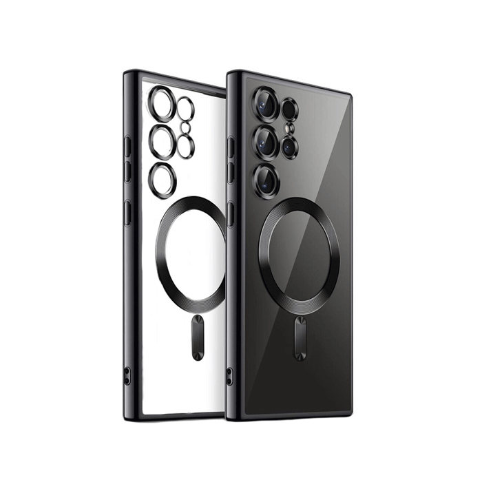 Magsafe Back Cover HQ For Samsung Galaxy S25 Ultra With Camera Lens - Color : Black