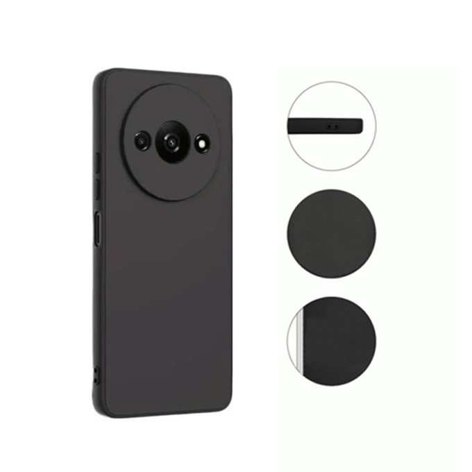 Soft HQ Back Cover For Xiaomi Redmi A3 - Color : Black