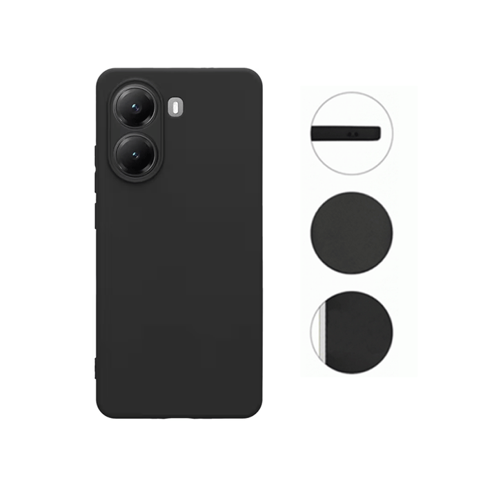 Soft HQ Back Cover For Xiaomi Poco F7 - Color : Black