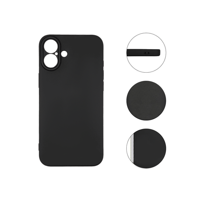 Soft HQ Back Cover For IPhone 16 Plus - Color : Black