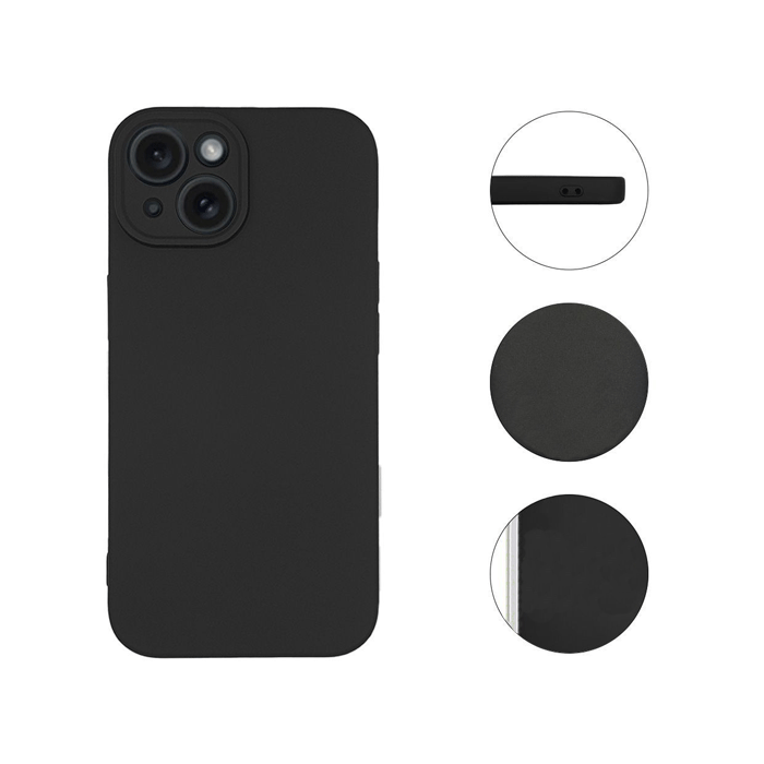 Soft HQ Back Cover For IPhone 15 - Color : Black