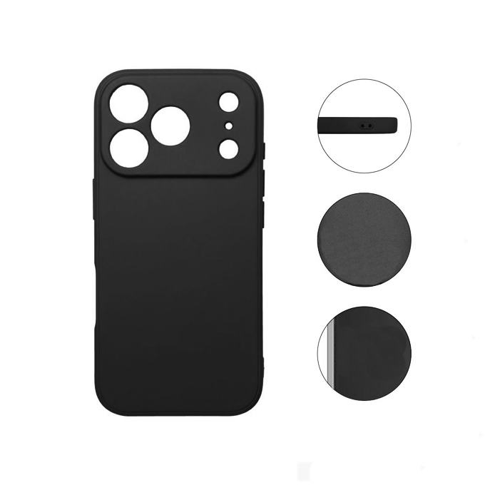 Soft HQ Back Cover For IPhone 17 Pro - Color : Black